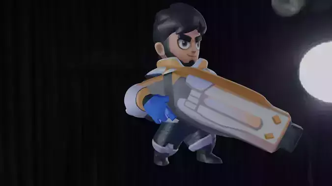 Tiny Cute Fantasy Character Low-poly 3D model