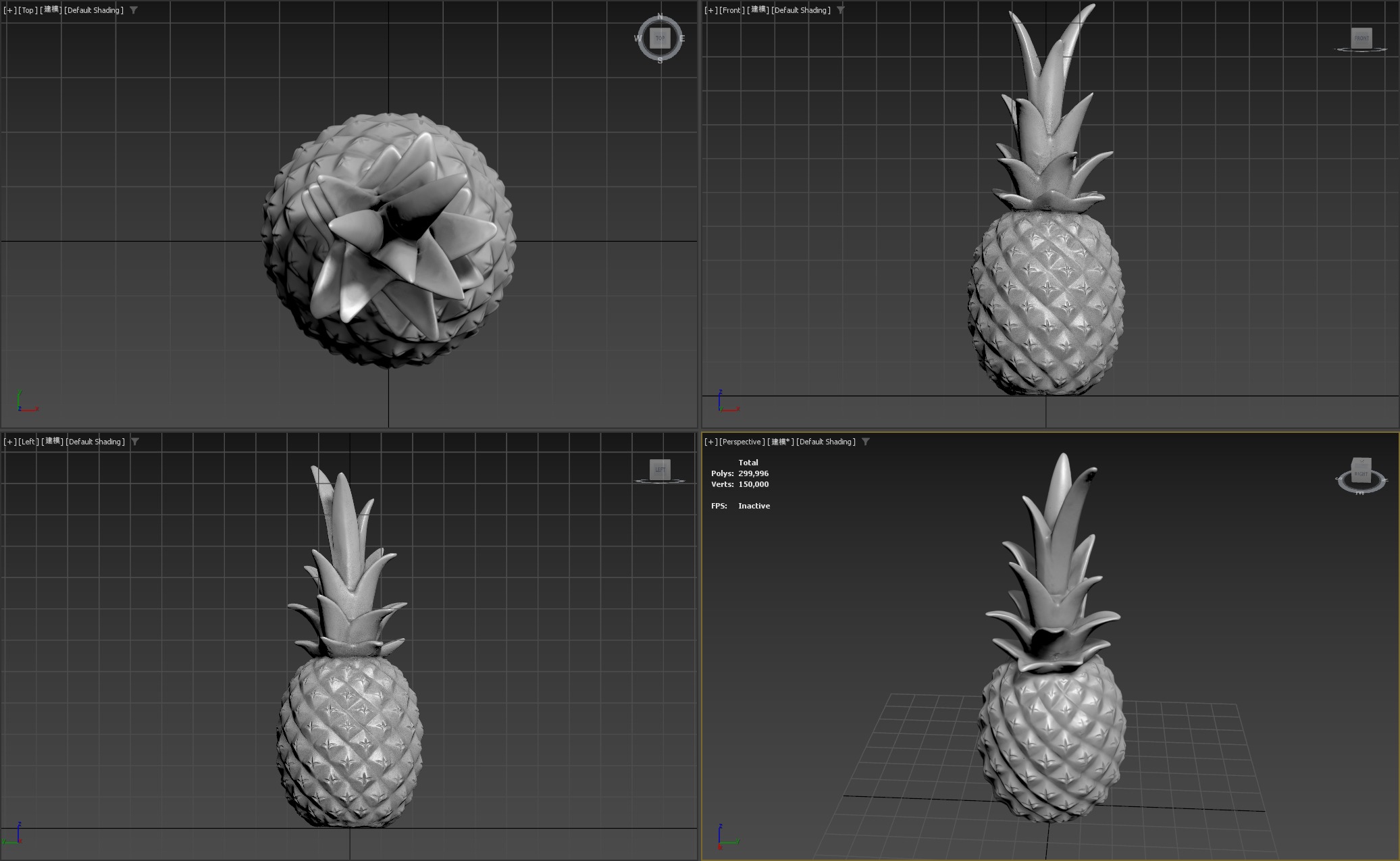 pineapple 3D print model_7