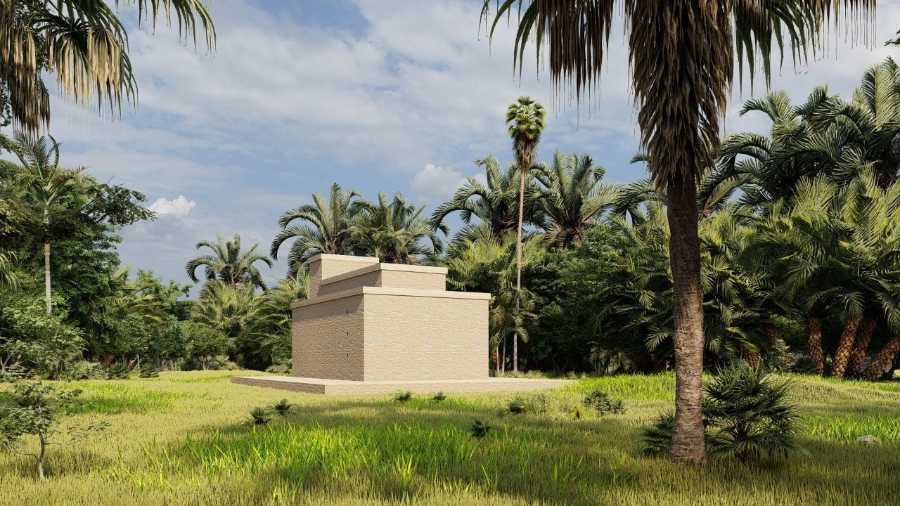 Zigurat ancient pyramid-Ziggurat Temple 3D model_14