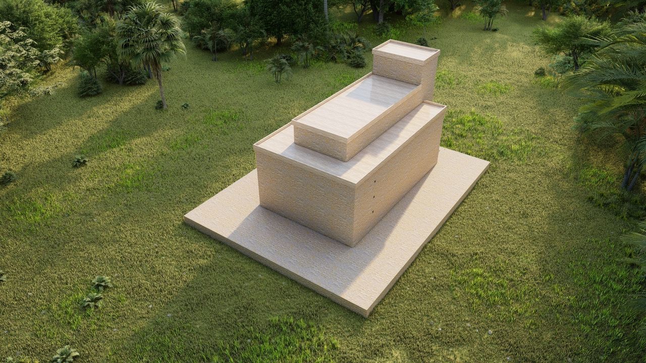 Zigurat ancient pyramid-Ziggurat Temple 3D model_11