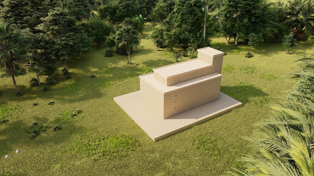 Zigurat ancient pyramid-Ziggurat Temple 3D model_4