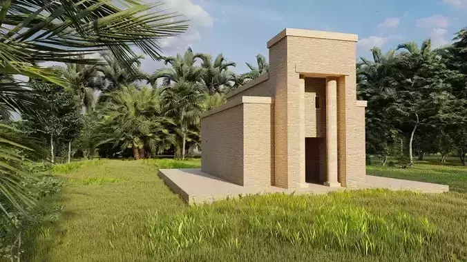 Zigurat ancient pyramid-Ziggurat Temple 3D model