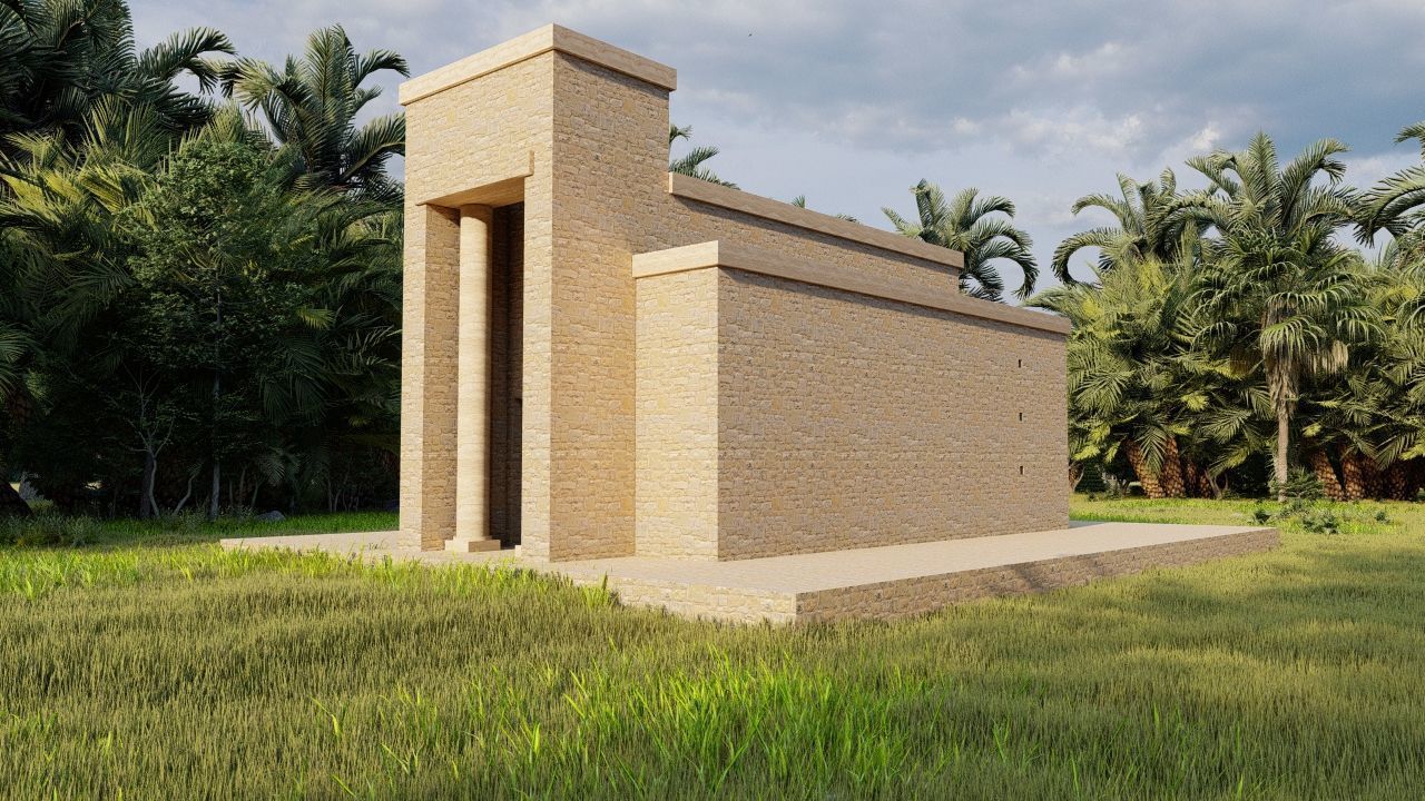 Zigurat ancient pyramid-Ziggurat Temple 3D model_1