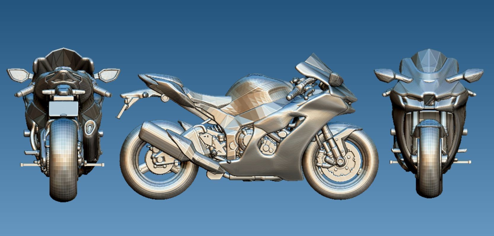 Collection of 20 motorbikes 3D print model_2