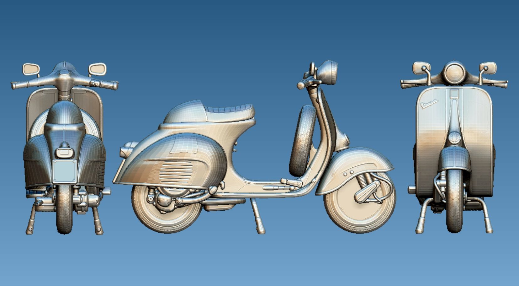 Collection of 20 motorbikes 3D print model_8