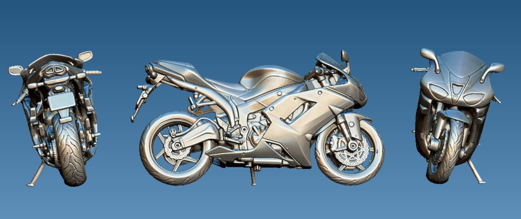 Collection of 20 motorbikes 3D print model_14