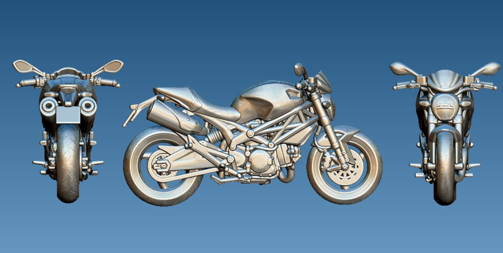 Collection of 20 motorbikes 3D print model_12