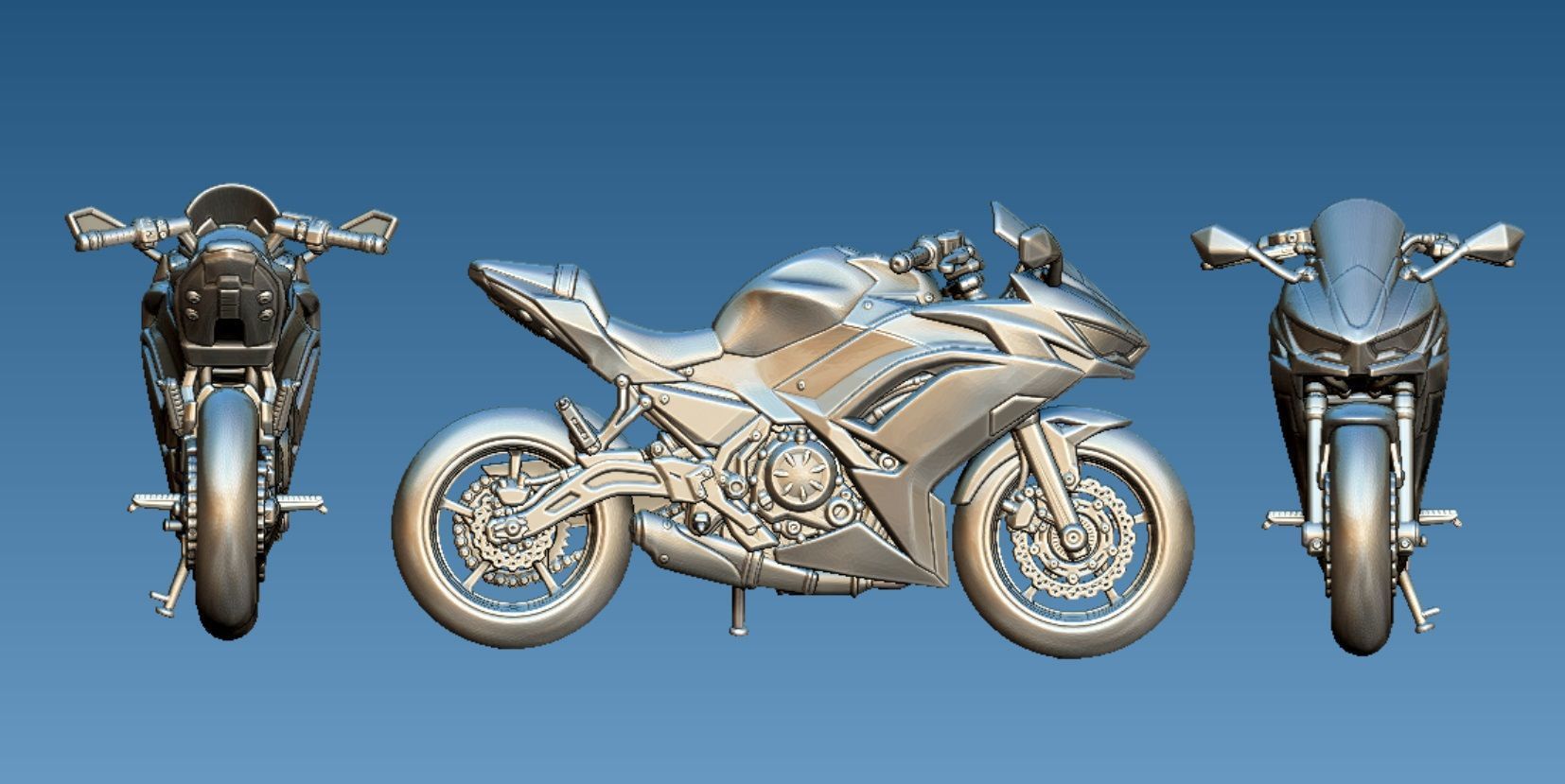 Collection of 20 motorbikes 3D print model_5