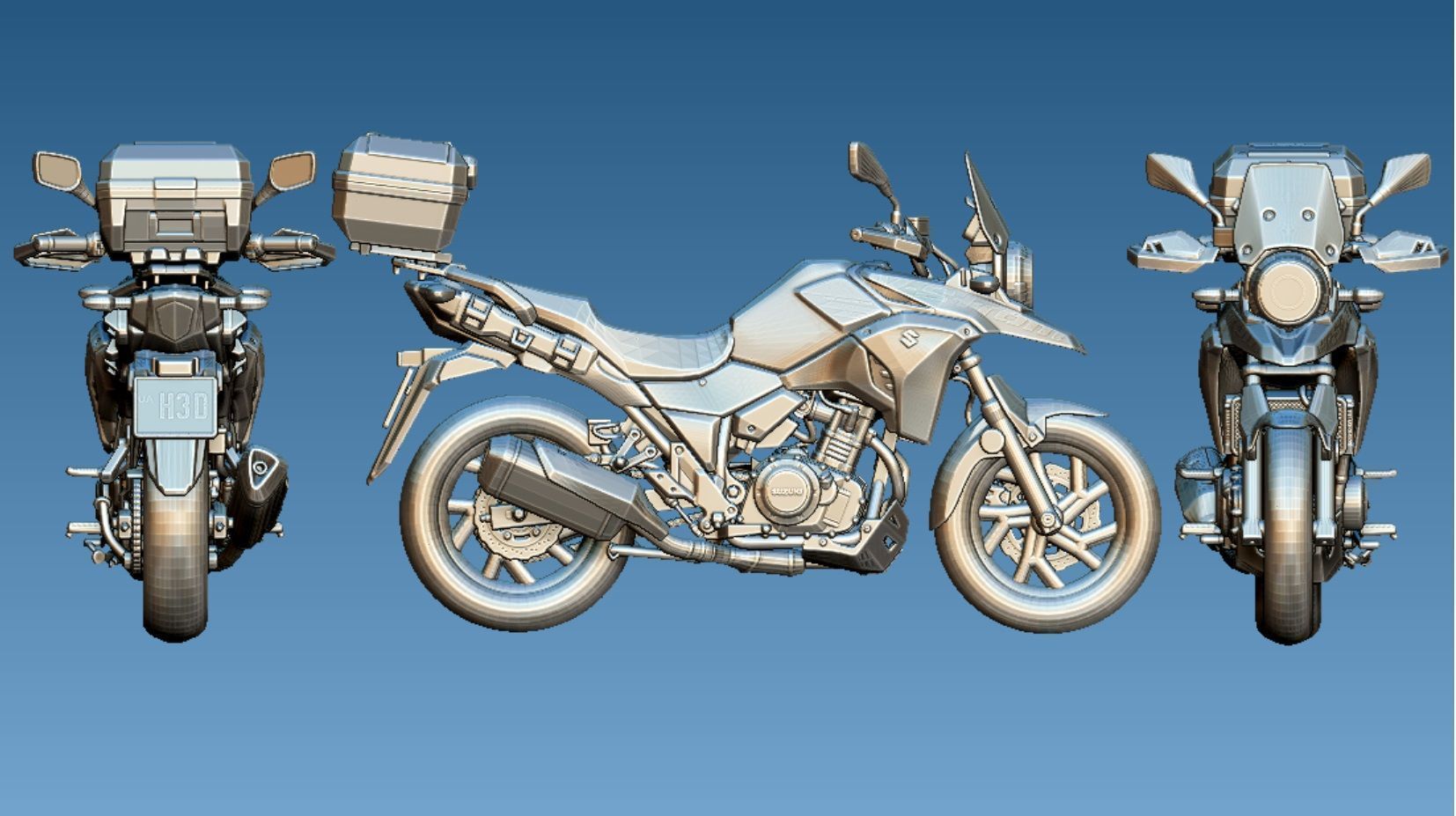 Collection of 20 motorbikes 3D print model_7