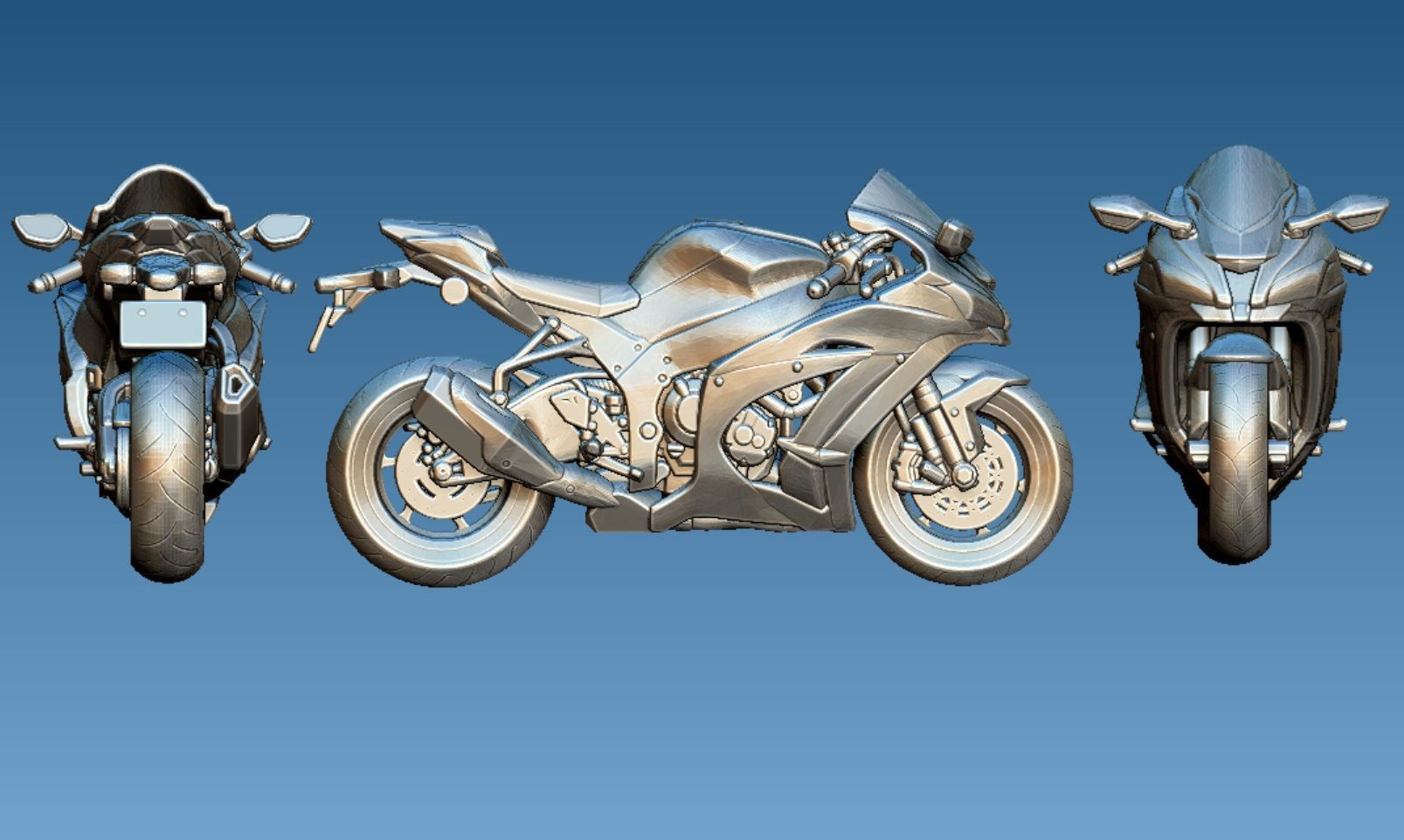 Collection of 20 motorbikes 3D print model_20