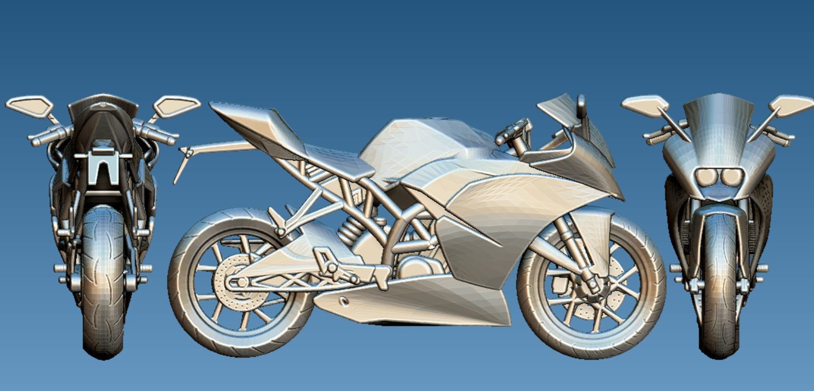 Collection of 20 motorbikes 3D print model_4