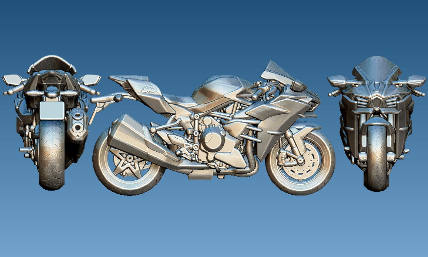 Collection of 20 motorbikes 3D print model_18