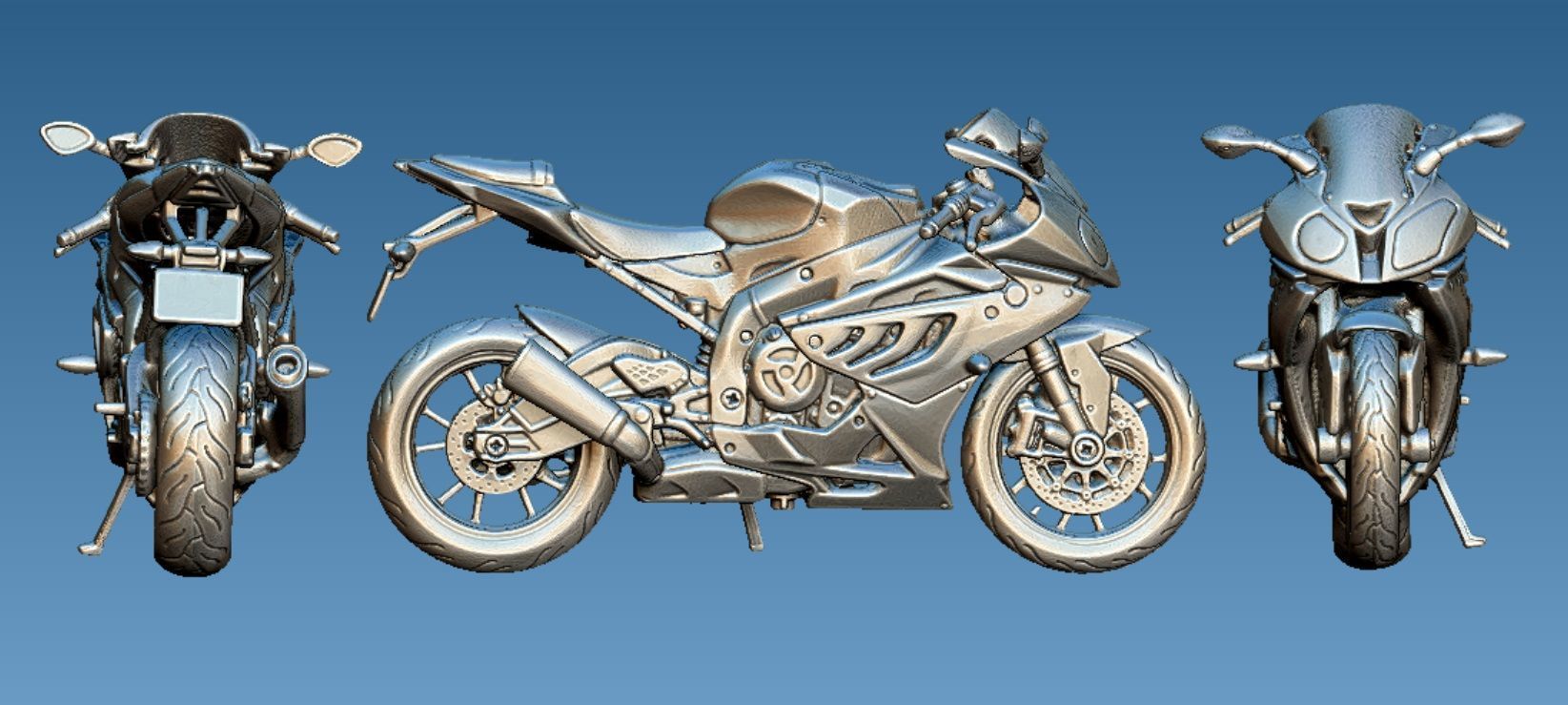 Collection of 20 motorbikes 3D print model_13