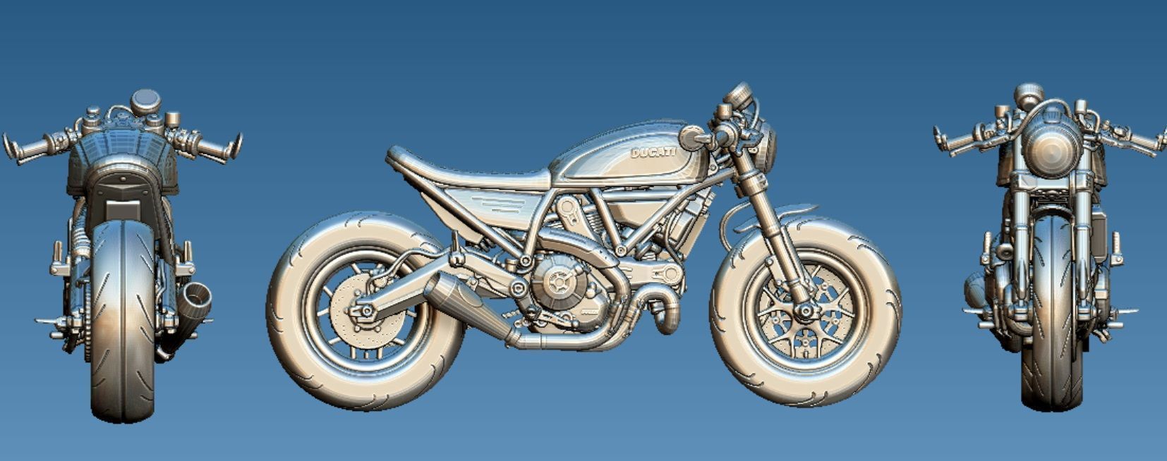 Collection of 20 motorbikes 3D print model_1