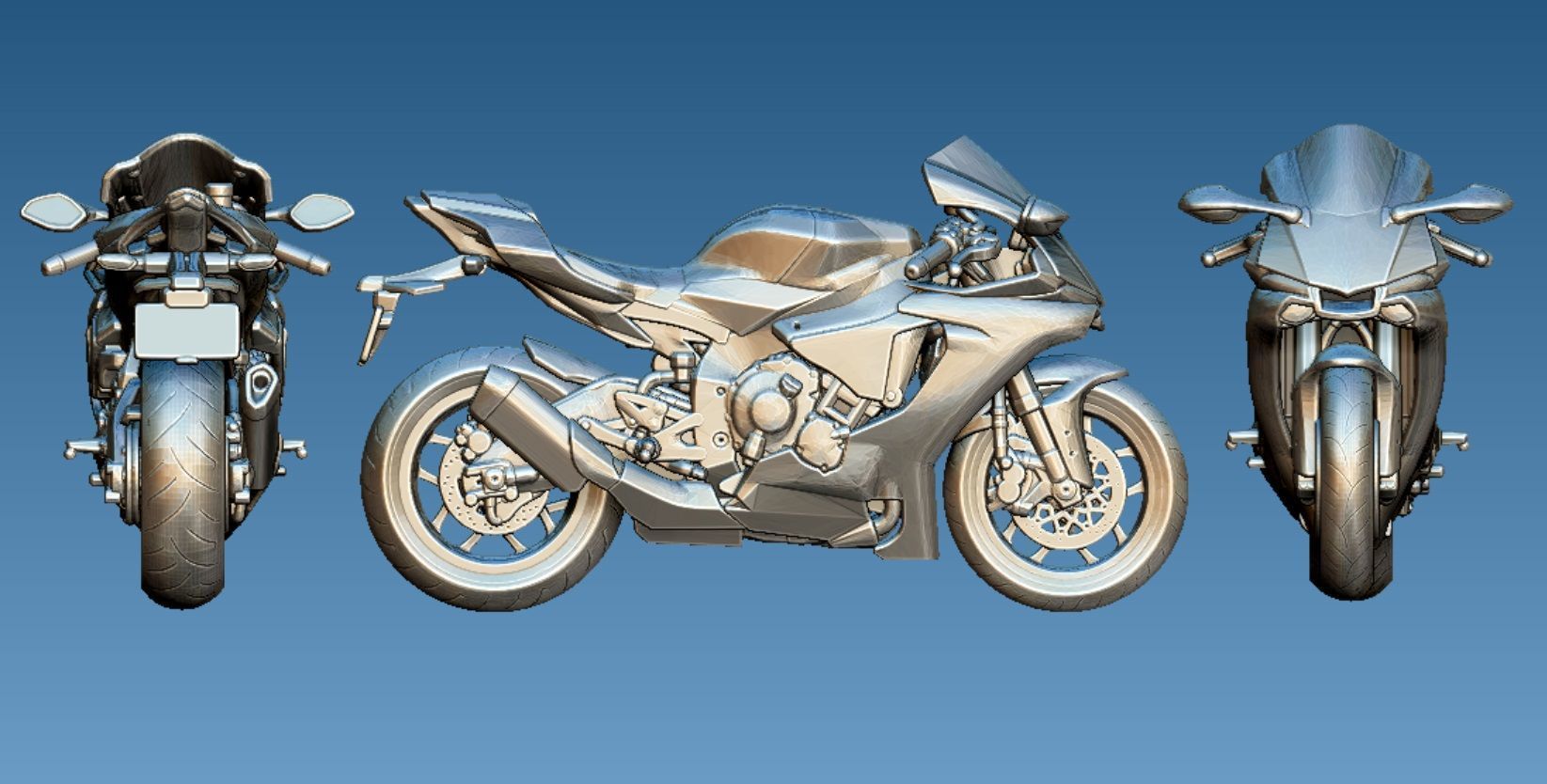 Collection of 20 motorbikes 3D print model_10