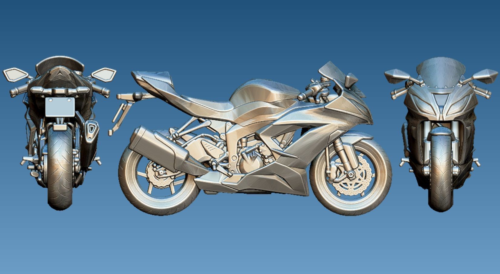 Collection of 20 motorbikes 3D print model_19