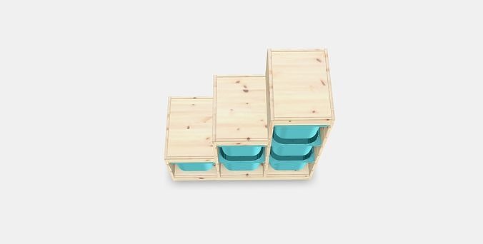TROFAST Storage combination 22 Low-poly 3D model