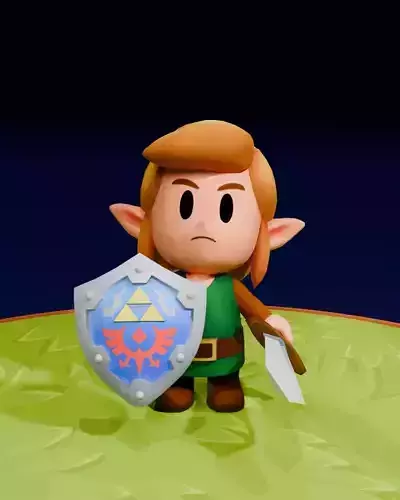 Link 3D Model from The Legend Of Zelda Links Awakening 