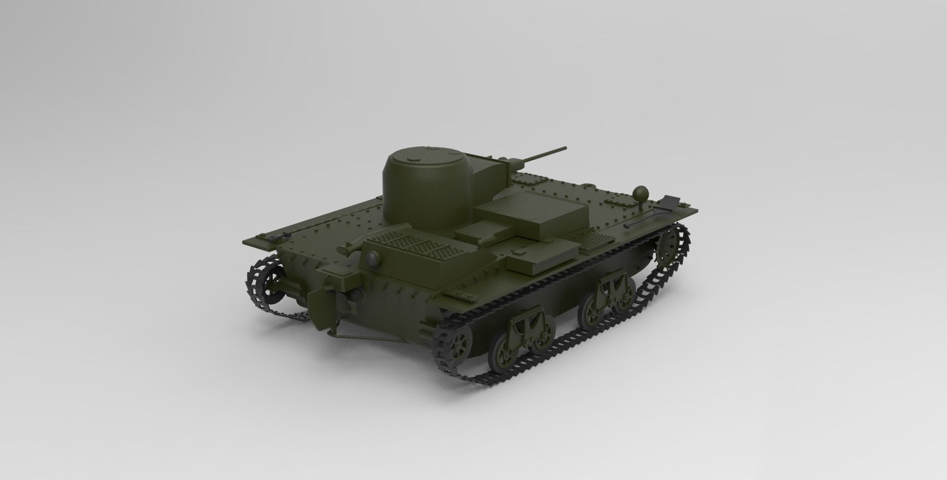 T38 tank 3D model_1