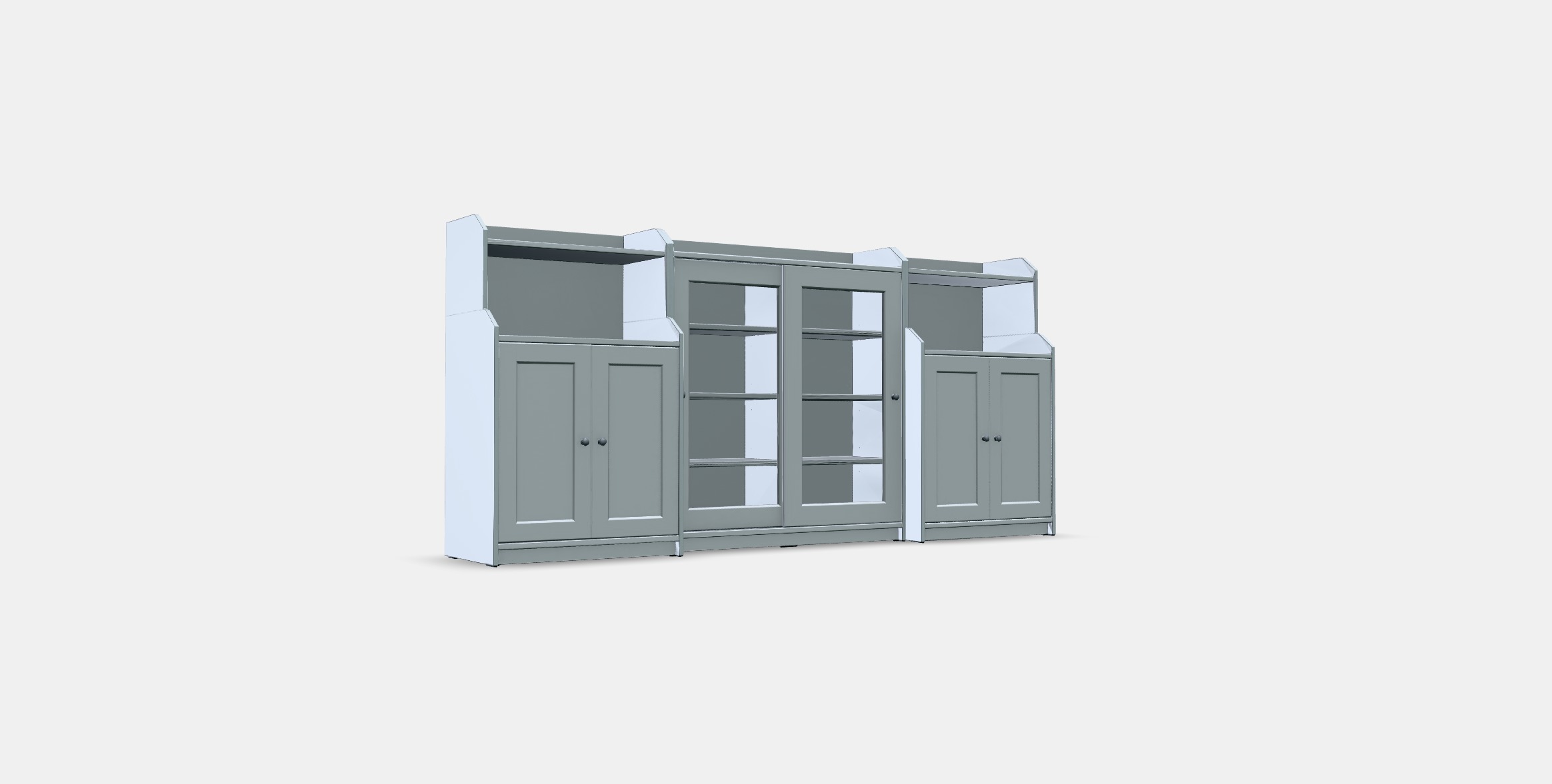 HAUGA Storage combination 10 Low-poly 3D model_2