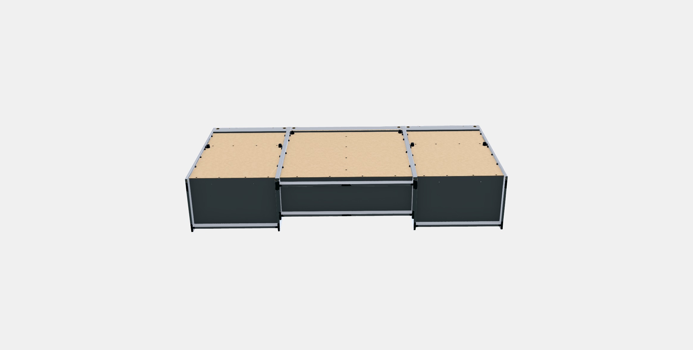 HAUGA Storage combination 10 Low-poly 3D model_6