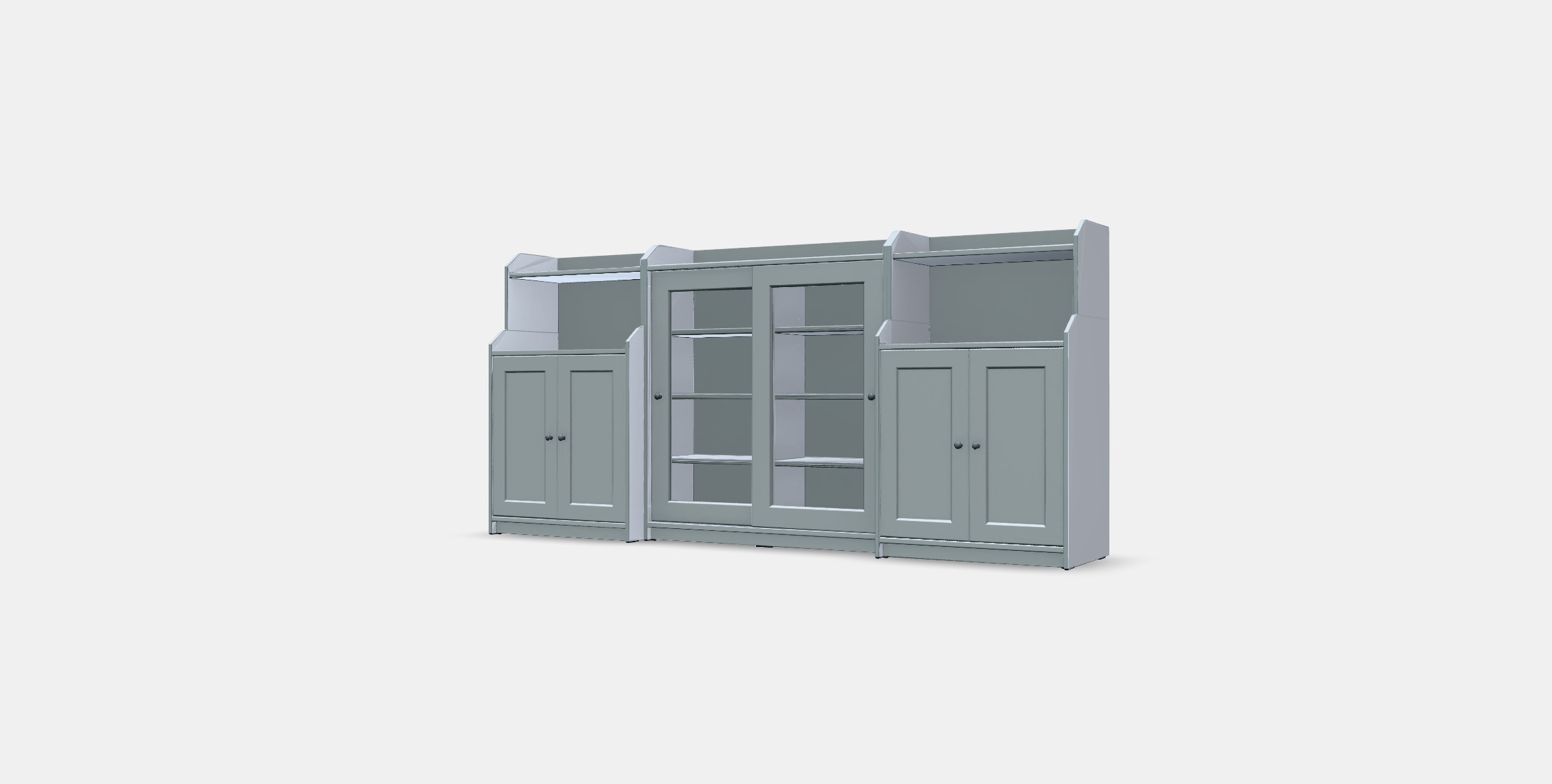 HAUGA Storage combination 10 Low-poly 3D model_11