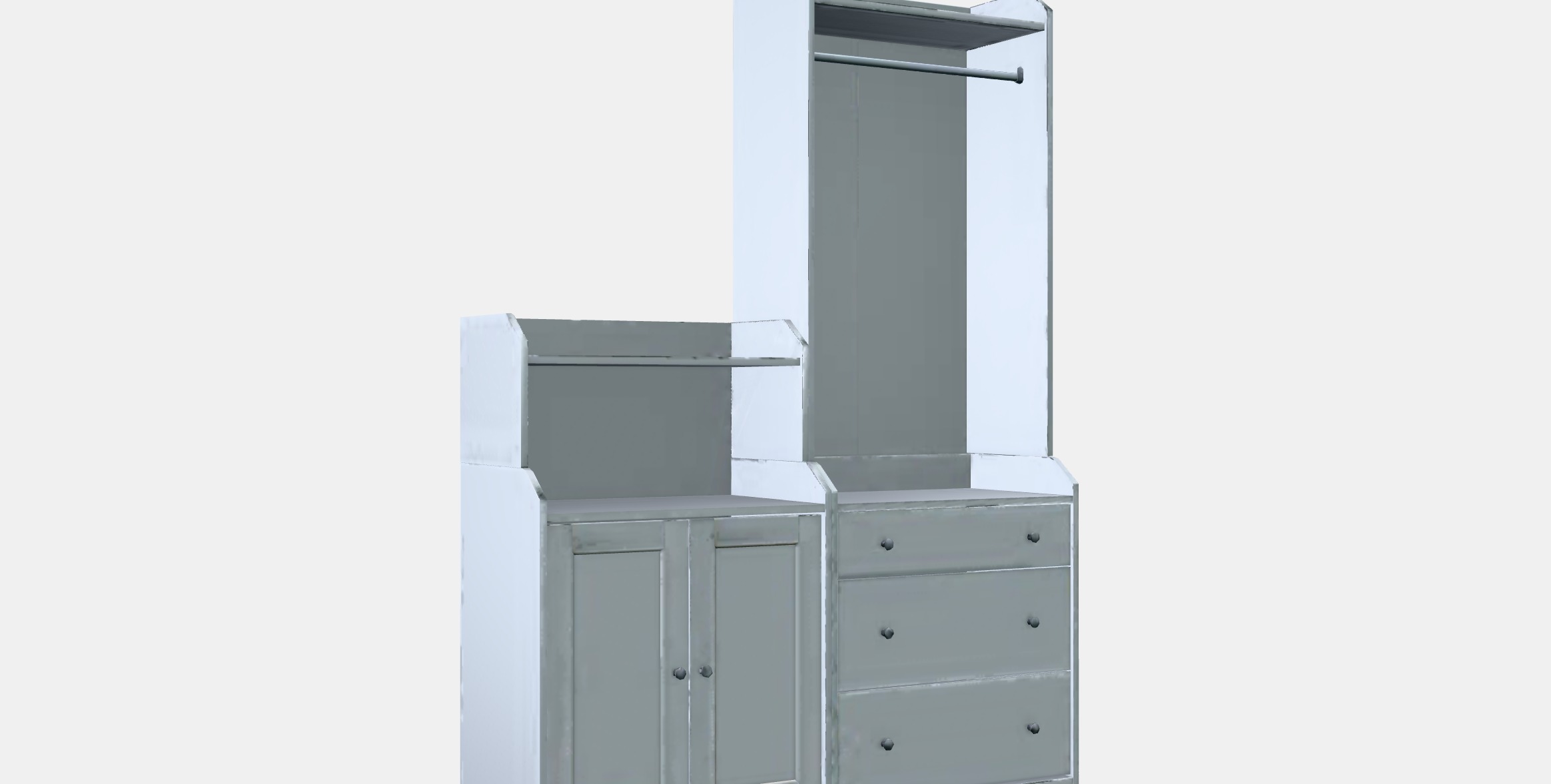 HAUGA Storage combination 11 Low-poly 3D model_9