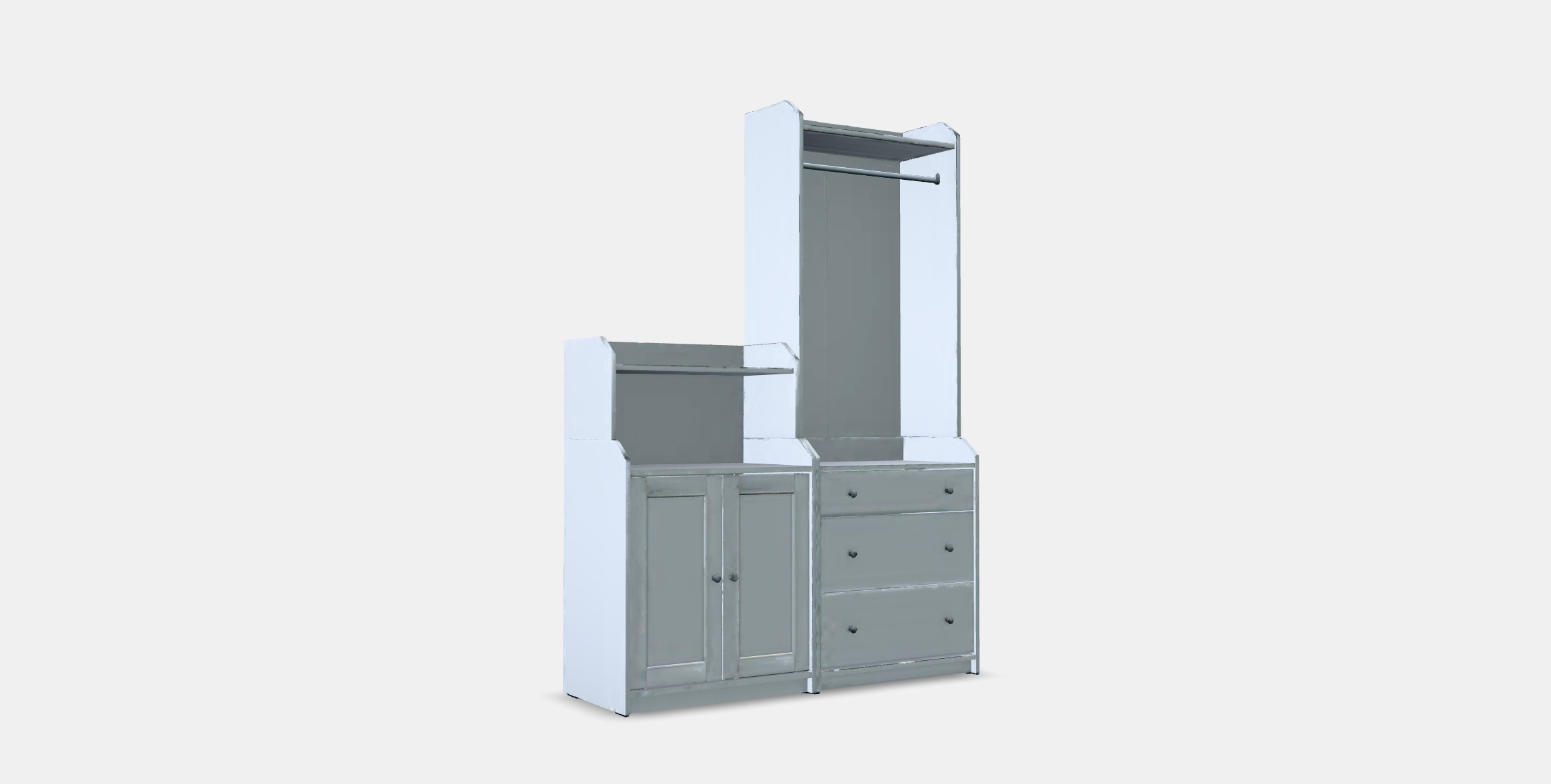 HAUGA Storage combination 11 Low-poly 3D model_3