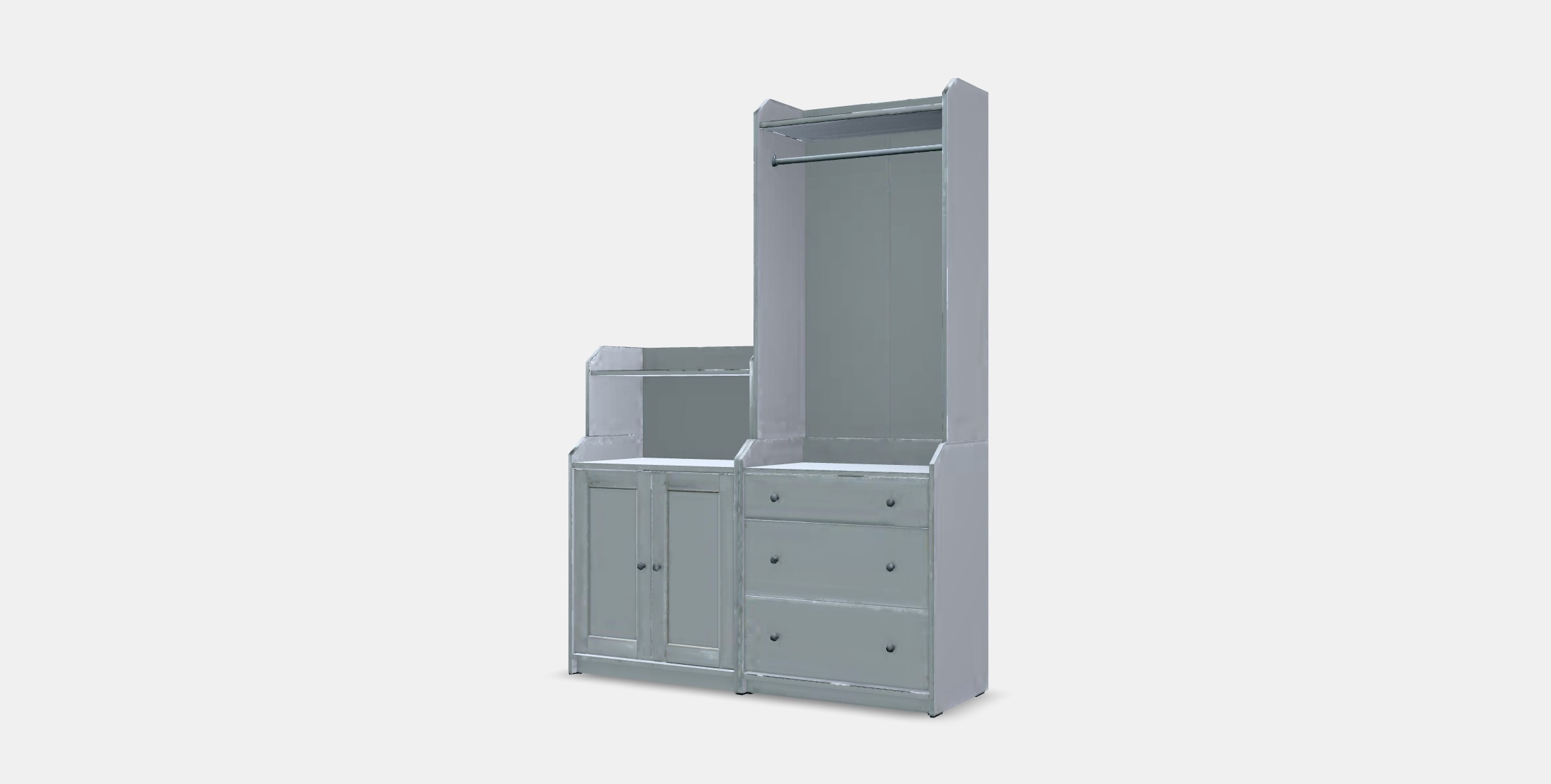 HAUGA Storage combination 11 Low-poly 3D model_12