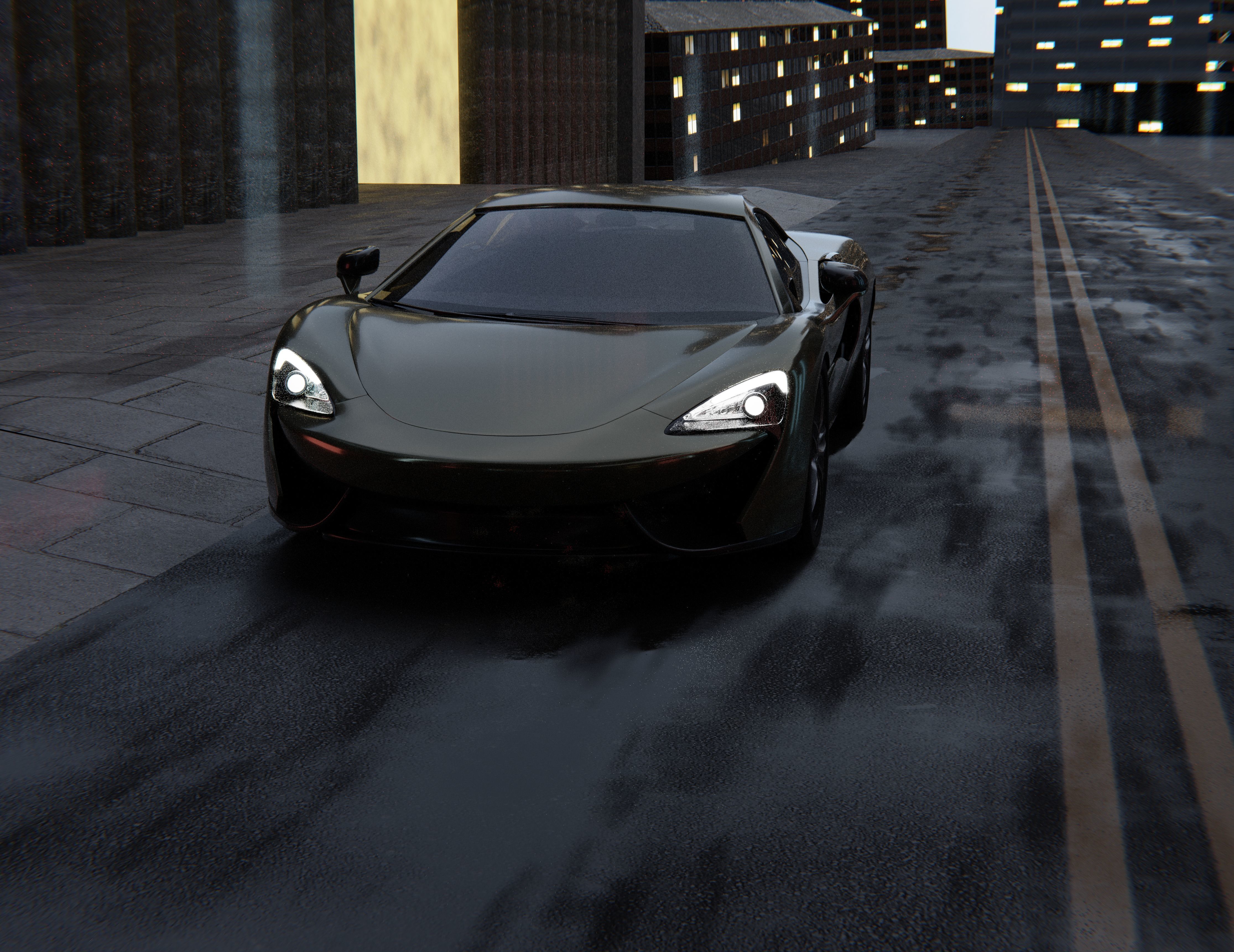 mclaren Low-poly 3D model_1