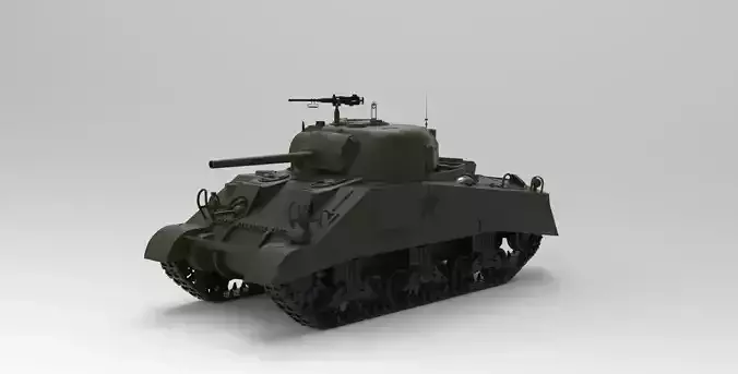 M4 Sherman tank 3D model