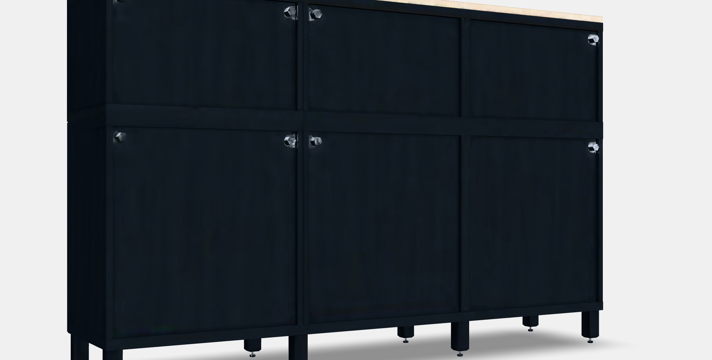 BESTA Storage combination with doors 34 Low-poly 3D model_4