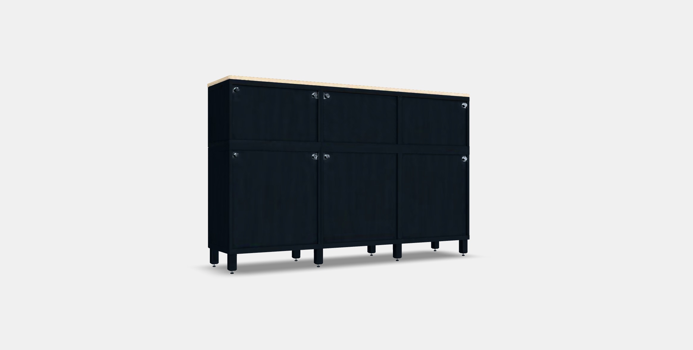 BESTA Storage combination with doors 34 Low-poly 3D model_16