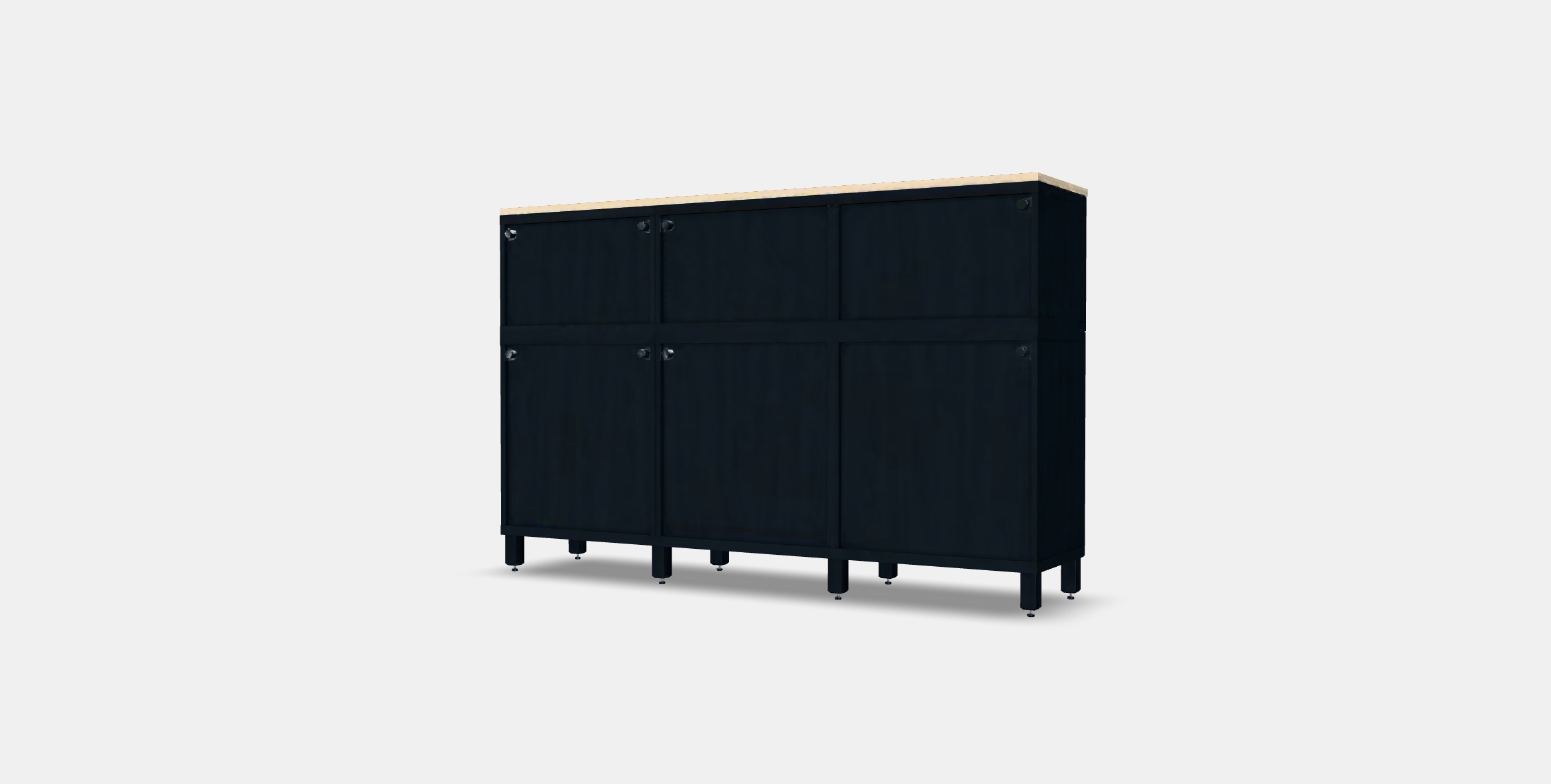 BESTA Storage combination with doors 34 Low-poly 3D model_5
