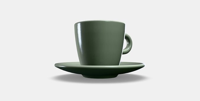 FARGKLAR Cup with saucer 4 Low-poly 3D model