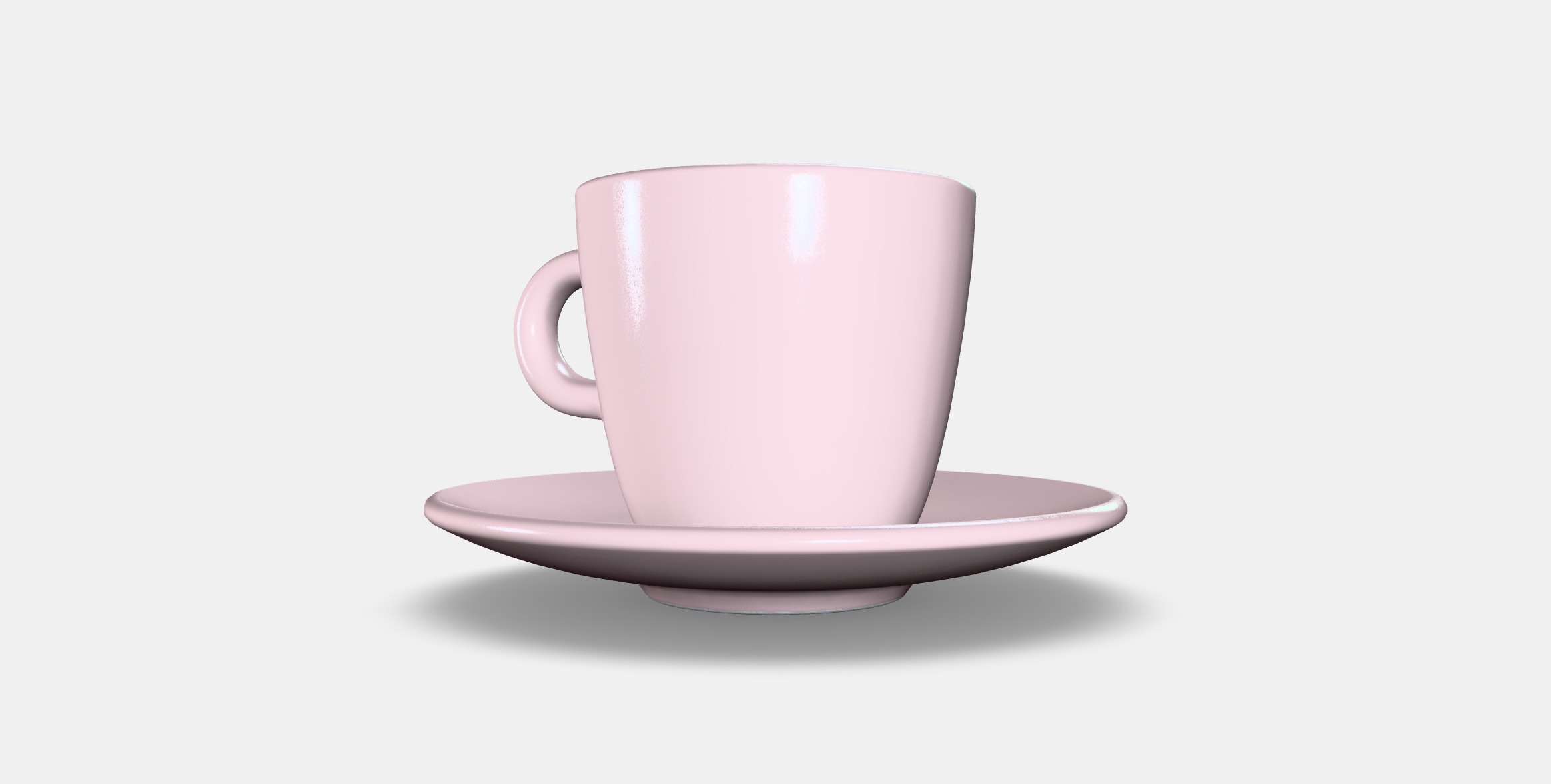 FARGKLAR Cup with saucer 5 Low-poly 3D model_3