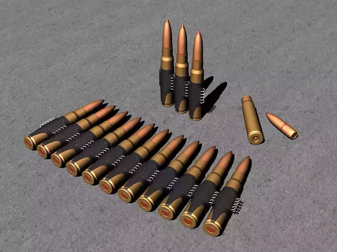 Mauser rifle cartridge for 98k MG 34 MG42 Germany Free 3D model Mauser rifle cartridge for 98k MG 34 MG42 Germany Free 3D model