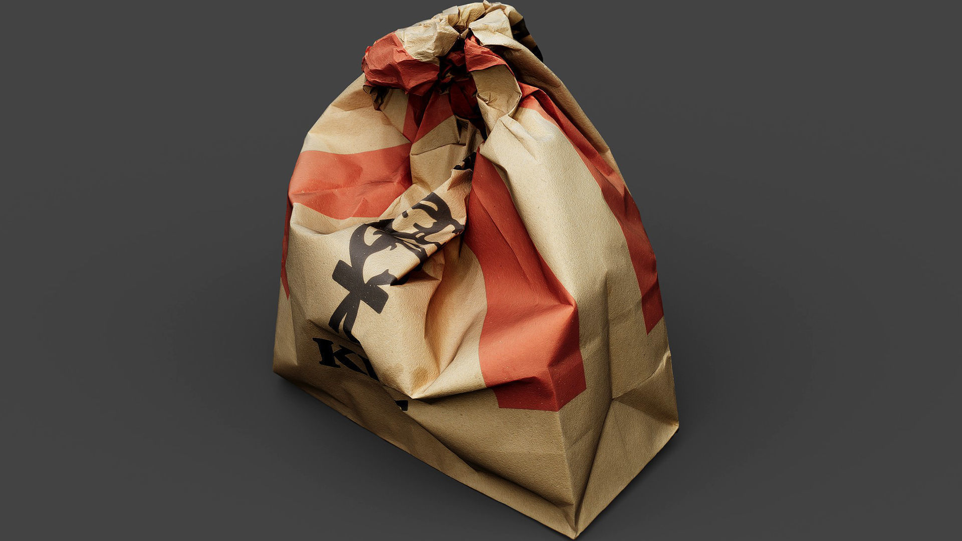 crumpled paperbag fastfood trash pt3 photogrammetry Low-poly 3D model_3
