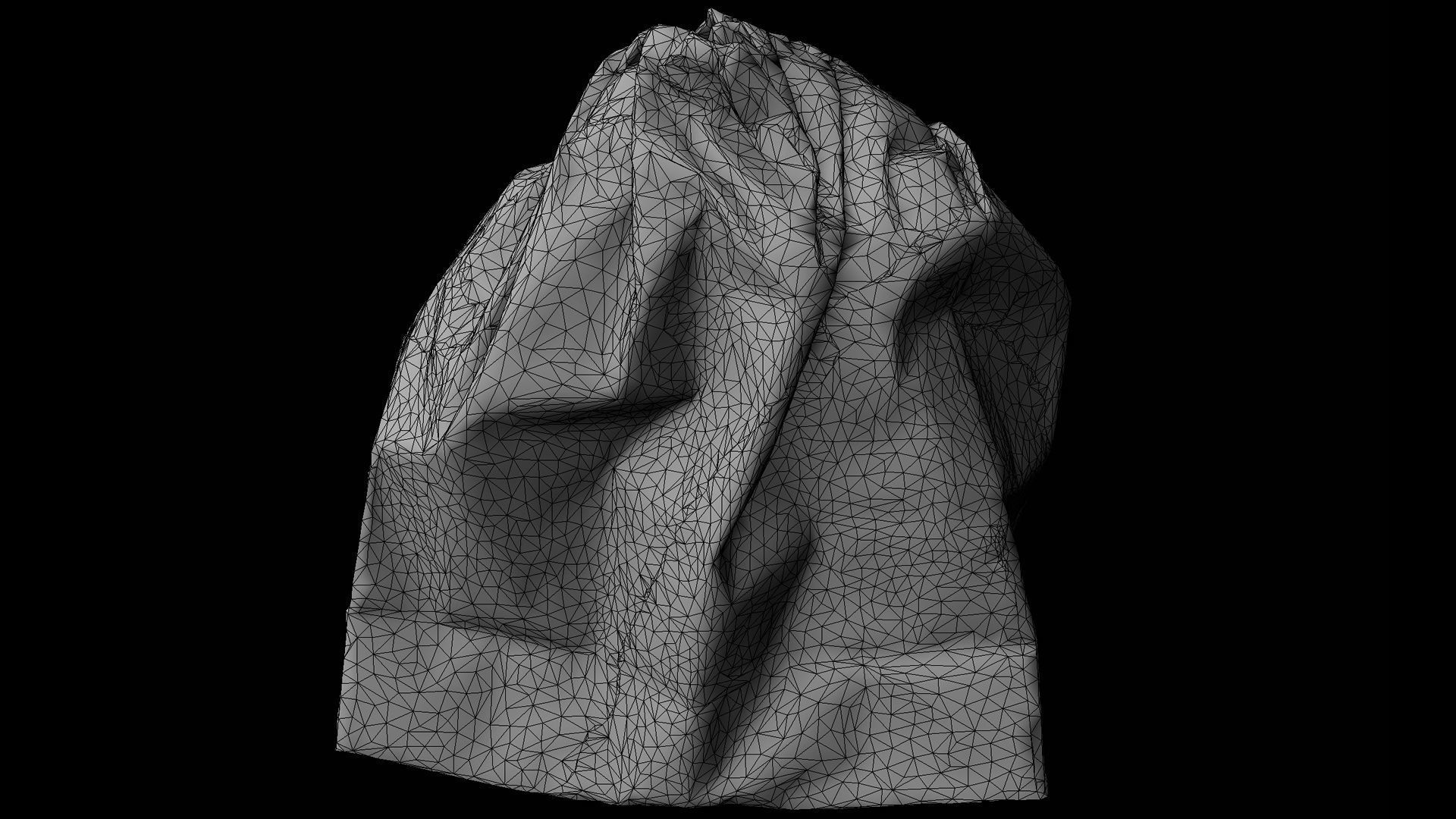 crumpled paperbag fastfood trash pt3 photogrammetry Low-poly 3D model_7