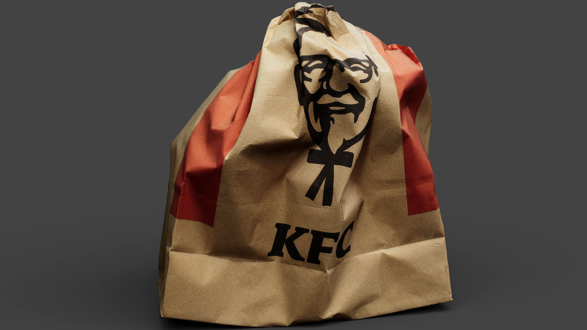 crumpled paperbag fastfood trash pt3 photogrammetry Low-poly 3D model_2