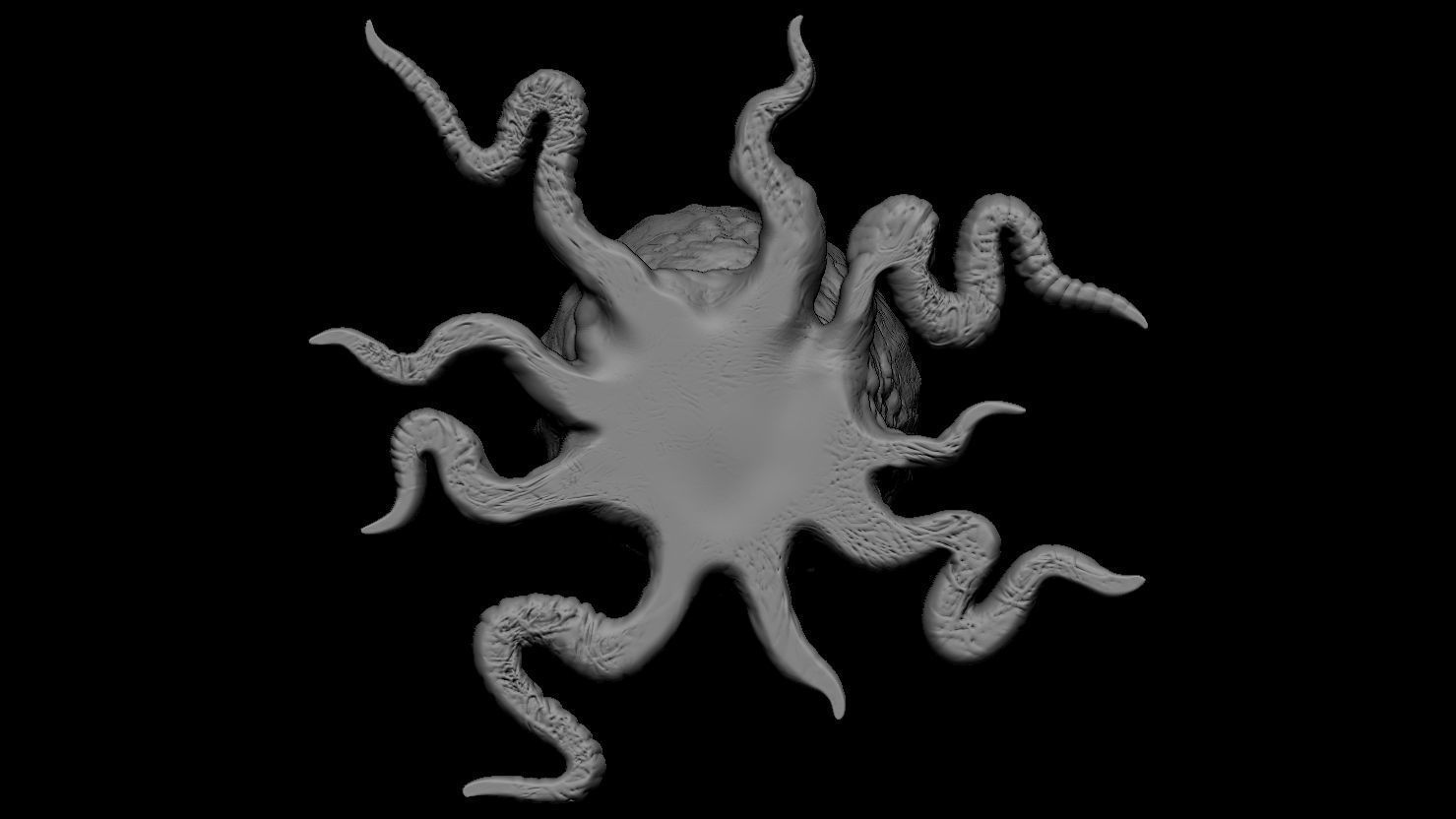 3D PRINTABLE ALIEN COVENANT CLOSED EGG WITH ROOTS 3D print model_4