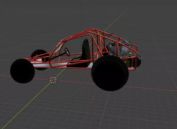 a god looking dune buggy with a Harley swap v twin Free low-poly 3D model