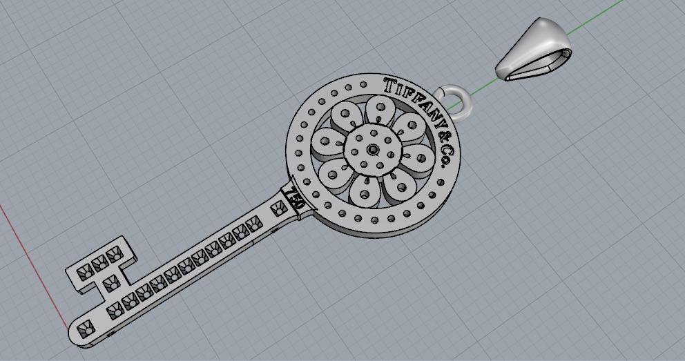 Pendant Key N011130 3D print model_4