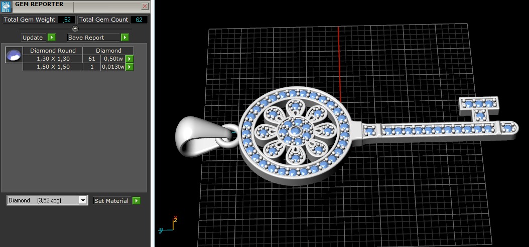 Pendant Key N011130 3D print model_7
