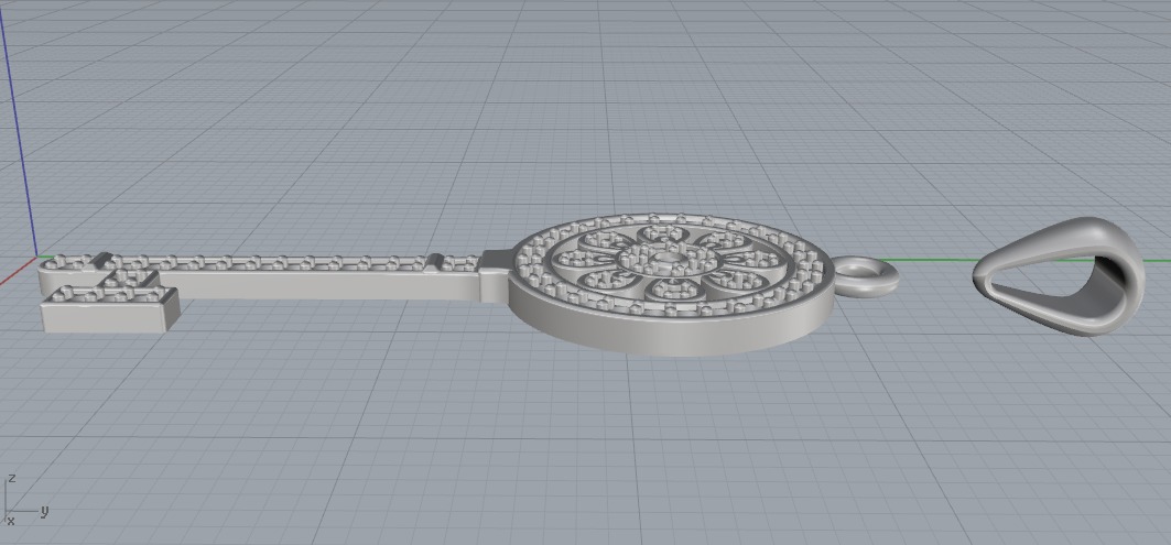 Pendant Key N011130 3D print model_3