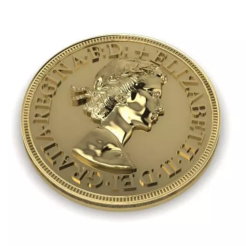 Elizabeth II coin N011125 3D print model