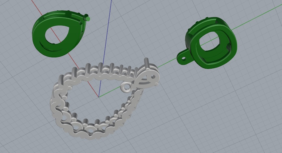 Pendant N011124 3D print model_3