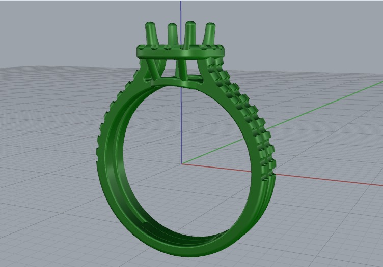 Ring N011121 3D print model_2
