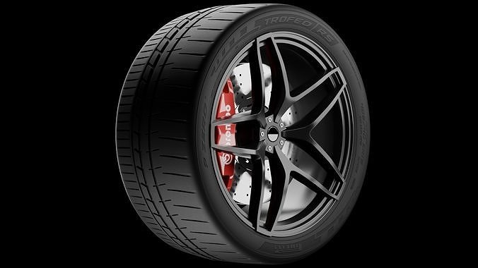 Ferrari 488 Pista Spider with Pirelli Trofeo RS 3D model