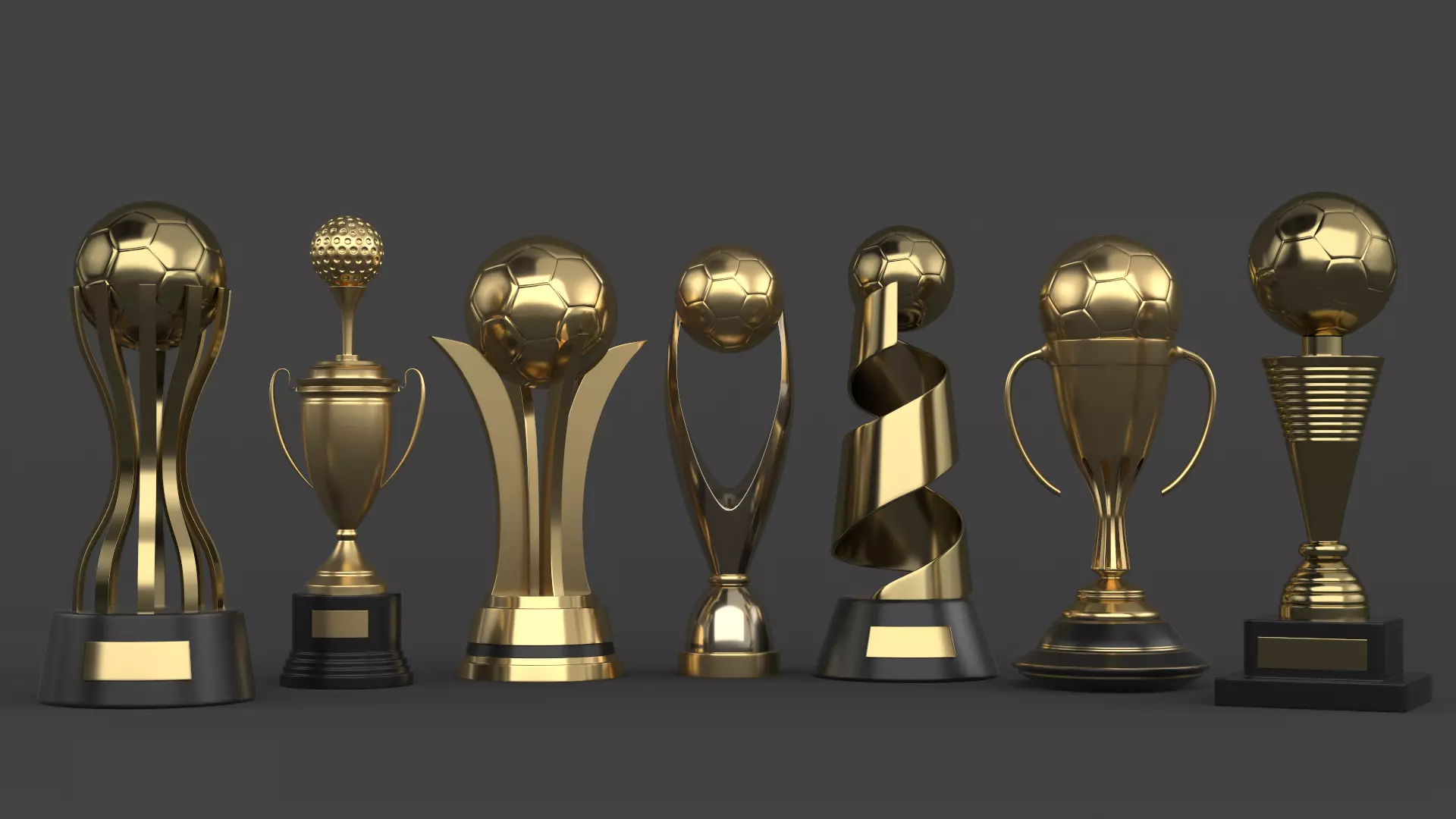Trophy Cup Collection 3D model_0